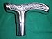 JWL (1) Cane Walking Stick Handle Fritz Style Cast Aluminum with Outside Connector