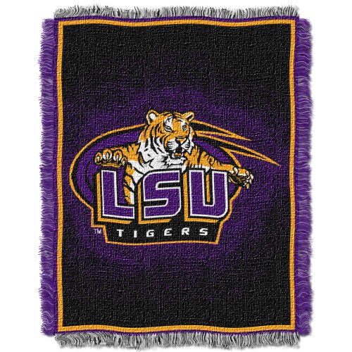 NCAA LSU Tigers 48-Inch-by-60-Inch Jacquard Acrylic Throw
