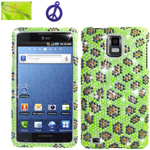 Sparkling Black Green Leopard Design, Fully Studded 
