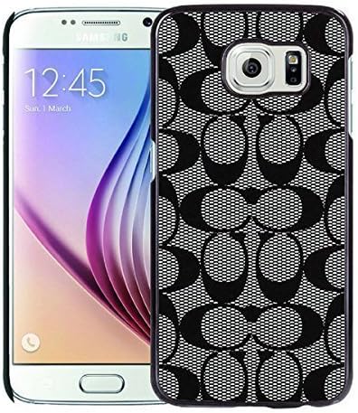 S6 Case,Coach 60 Black Samsung Galaxy S6 Screen Phone Case Genuine and Newest Design