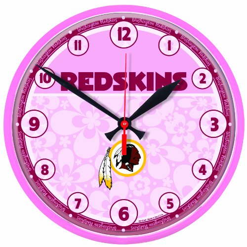 NFL Washington Redskins Round Clock 