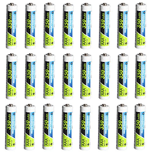 PowerDriver 350mAh AAA Rechargeable NiCD Ni-CD Batteries for toys flashlights Pre-charged (24)
