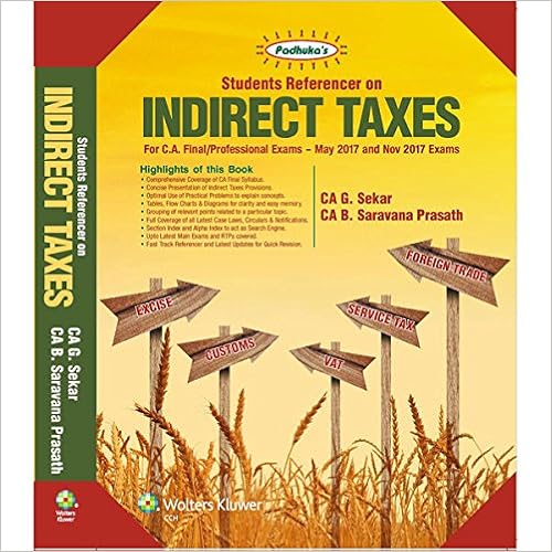 Indirect Taxes Book for CA Final Exam May 2017 and Nov 2017 