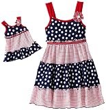 Dollie & Me Girls 2-6X Knit Tiered Tank Dress with Doll Garment