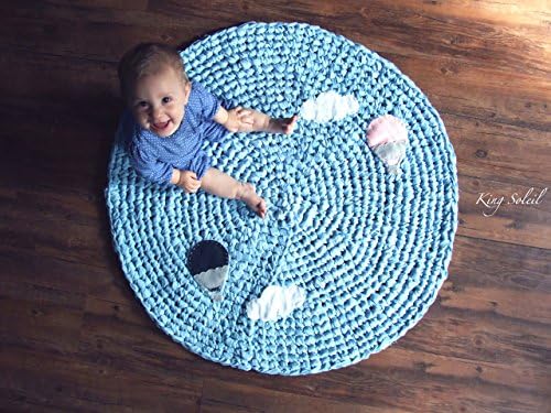 Hot Air Balloon Crochet Rug