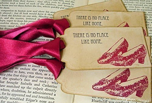 60 x Wizard of Oz Tags/ Wizard of Oz Party Decorations/ There's No Place Like Home Ribbon Choice Available