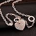 Paialco Women's Heart Pendant Necklace Long Cable Chain 32