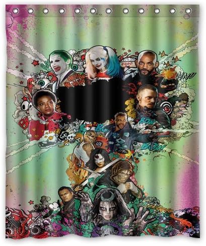 Suicide Squad Home Textile Bathroom Decoration Luxurious Cozy Lovely Decor Pleasing Peculiar Effect Polyester Fabric Shower Curtain 60(w)x72(h) Inches