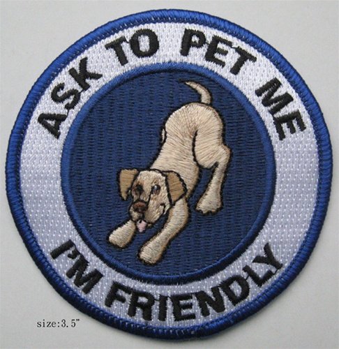 Ask to Pet Me, I'm Friendly Patch - 3.5
