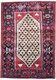 3'6 x 5'0 Handmade Knotted Persian Hamadan Semi-antique Area Rug From Iran/Persia - 48379