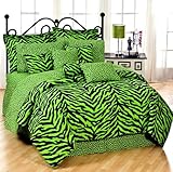 Lime Green Zebra Bedding by Kimlor: Lime Green Zebra Complete Bedding Set