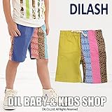 (ディラッシュ) DILASH es4 パッチワーク風プリント綿麻平織りハーフパンツ 80 ライム