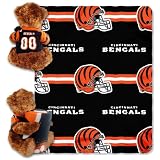 NFL Cincinnati Bengals Bear Pillow and Throw Combo
