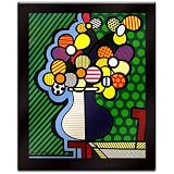 Flowers in Vase by Britto, Laminated Wall Ready Art - 32 x 27