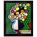 Flowers in Vase by Britto Laminated Wall Ready Art 27 x 32