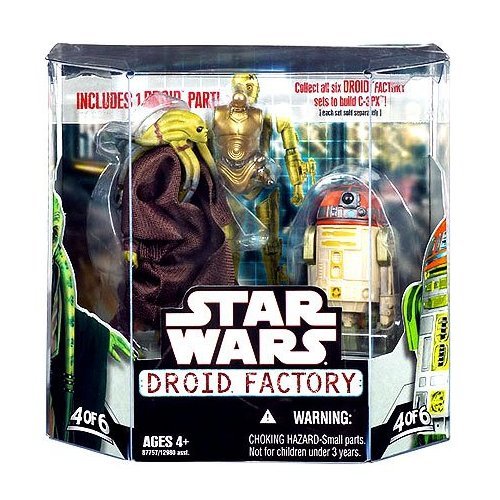 61vKKmj Z6L Star Wars Saga 2008 Build A Droid Factory Action Figure 2 Pack Kit Fisto and R4 H5