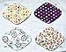 6 Pieces 12 Inch Heavy Flow Charcoal Bamboo Mama Cloth/Menstrual Pads/Reusable Sanitary Pads - You Choose 6 Designs from 17 and Send Message to Me