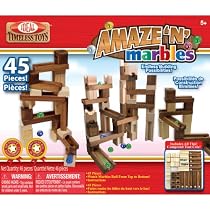 Ideal Amaze 'N' Marbles  45 Piece Classic Wood Construction Set
