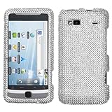 Bling/Crystal Diamante Protector Hard Case for T-Mobile HTC G2 (2010) - Sil ....