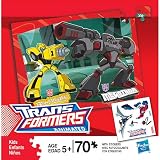 Transformers Animated Bumblebee & Megatron 70 Piece Jigsaw Puzzle, with Stickers
