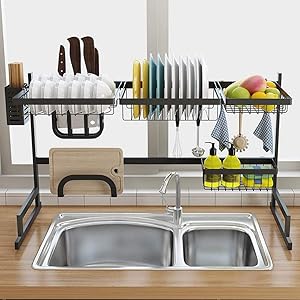 Sink Dish Drying Rack Stainless Steel Over Sink Dish Drainers