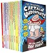 Captain Underpants Children 10 Books Set Collection Pack RRP � 49.90 (talking toilets, ladies from outer space, professor poopypants, wicked wedgie woman, bionic booger boy Part 1, bionic booger boy Part 2, purple potty people, o'fun, o'fun 2) (Captain Underpants)