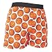 Basketball Novelty Print Cotton Jersey Boxers Boxer Shorts, False Fly, Roomy Fit, Exposed Elastic Waist. 5 Adult Sizes