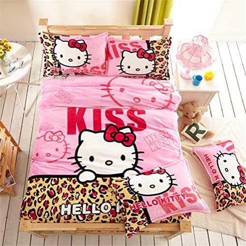 Lisa Choice Hello Kitty 4 Piece Toddler Bedding Set (4, 1.5M flat sheet)