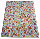 Ideenreich 2013-15-1 Krabbeldecke 100 x 125 cm Blumenzauber türkis