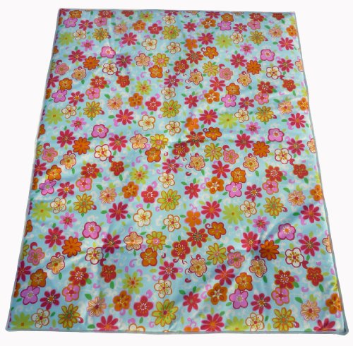 Ideenreich 2013-15-1 Krabbeldecke 100 x 125 cm Blumenzauber t&uuml;rkis