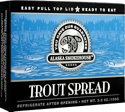 Alaska Smokehouse Trout Spread Totem Design, 3.5 Ounce Boxes (Pack of 6)