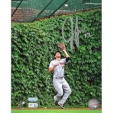 MLB Jeff Francoeur NY Mets Ivy Catch Vertical Autographed 8-by-10-Inch Photograph