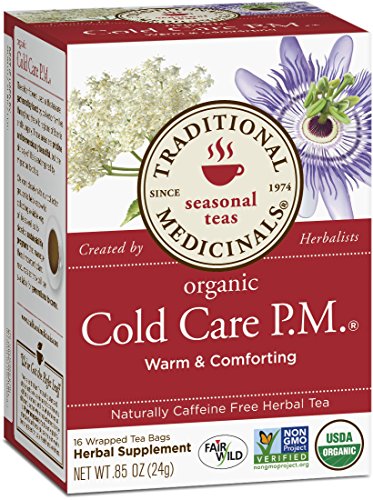 Traditional Medicinals Organic Cold Care PM Tea, 16 Tea Bags (Pack of 6)