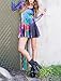 Girl's Rainbow Galaxy Print Stretchy Cocktail Party Crewneck Mini Skater Dress L