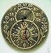 Brown Terra Cotta Outdoor Wall Clock with Thermometer