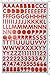 Jazzstick Alphabet Letters / Numbers Decorative Sticker Value Pack 5 sheets, Orange (VST14A03)