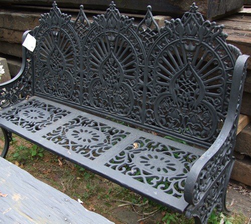 Black Gothic Bench-Garden/Patio Furniture/Seating