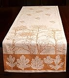 Finezza Gentile, Jacquard Linen Cotton Table Runner 108-inch Length