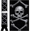 Trafalgar Limited Edition Suspenders / Braces - AYE AYE CAPTAIN (Skull and Cross Bones)