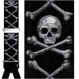 Trafalgar Limited Edition Suspenders / Braces - AYE AYE CAPTAIN (Skull and Cross Bones)