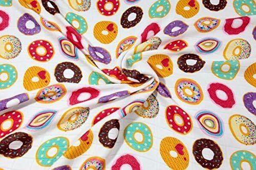 Bamboo Muslin Squares - donuts 120x120cm by Maxana