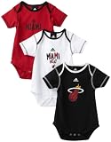 NBA Infant Miami Heat 3 Piece Bodysuit Set - R228Sxhe (Rio Red, 24 Months)
