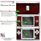 Nintendo DS Lite Red Carbon Fiber and Chrome WraptorSkinz Skin Kit by TuneTattoozTM