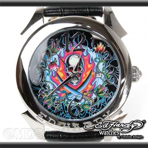(エドハーディー)Ed Hardy メンズ 腕時計 レボリューション -Revolution_Two Sword_Black-「RE-FS」♭◆ - Black