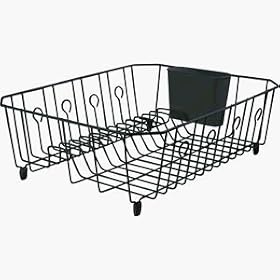 Rubbermaid 6032ARBLA Antimicrobial Large Dish Drainer, BlackRubbermaid Antimicrobial Dish Drainers