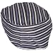 San Jamar H017 Cotton Pill Box Hat, X-Large, Blue/Gray Soho Stripe