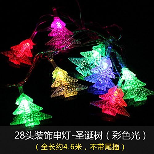 GAO Christmas Decoration String Lights Flash Lights With Tail 100Led Plug-Festive Activities Halloween Decorating Waterproof ,28 String Lamps Head Lights - String Decoration Tree
