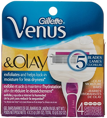 Gillette Venus & Olay Sugarberry Scent Razor Blade Refills, 