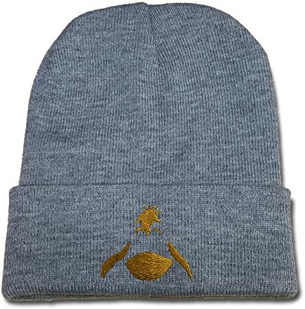 HAIHONG The Pooh Eeyore Face Logo Beanie Fashion Unisex Embroidery Beanies Skullies Knitted Hats Skull Caps - Grey