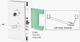 CRL 6x10 LHR Satin Chrome Finish Center Lock with Deadlatch in Entrance Lock Function